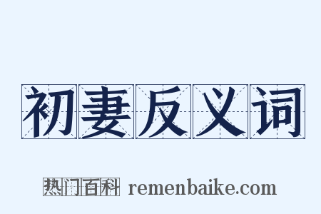 初妻反义词是什么意思的图片